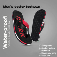 CIBEK Orthopedic Anti-Skid Lightweight Men's Flip Flops Slippers for Daily Comfort
