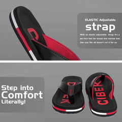 CIBEK Orthopedic Anti-Skid Lightweight Men's Flip Flops Slippers for Daily Comfort